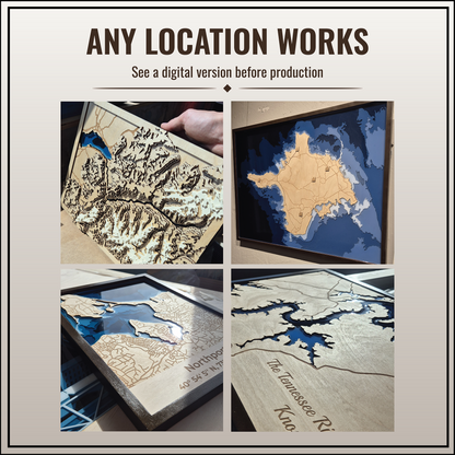 Any location can be created - lakes, islands, mountains, rivers and so on.