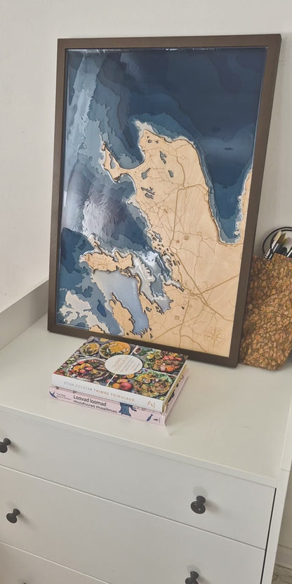Custom Laser Cut Map